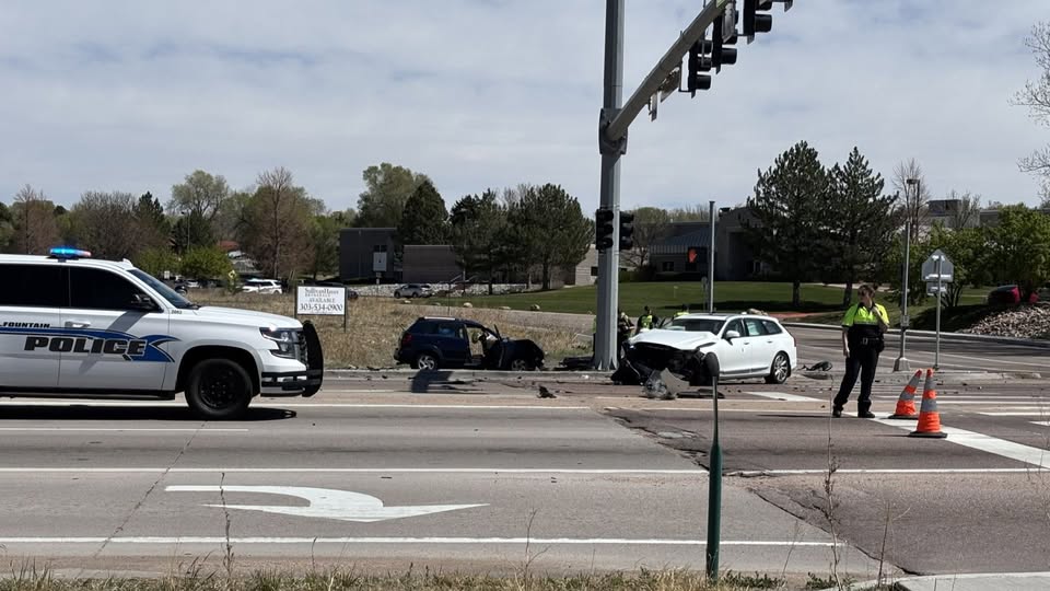 ONE DEATH, Dead After Crash Near Mesa Ridge High School in Fountain, Colo.